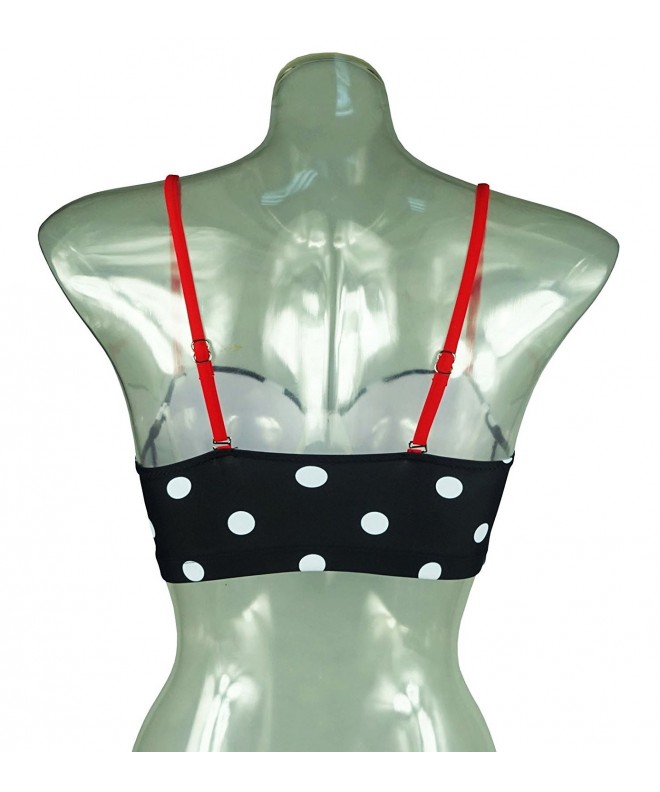 Women S Retro Bikini Top Polka Dot Bra Pin Up Padding Swim Tankinis Fba