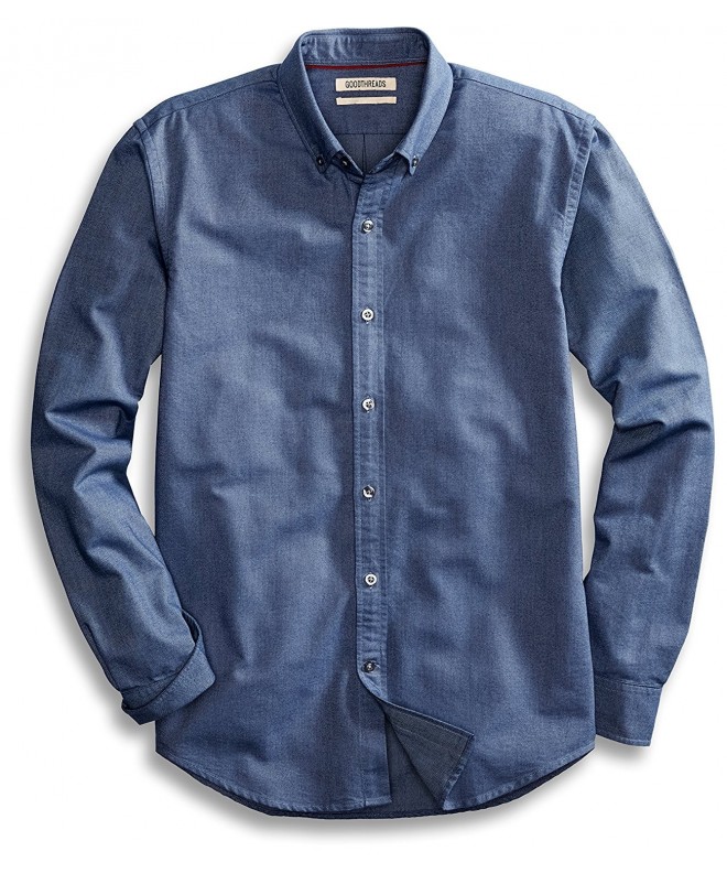 Men's Standard-Fit Short-Sleeve Seersucker Shirt - Solid Navy - CW18847RRRR