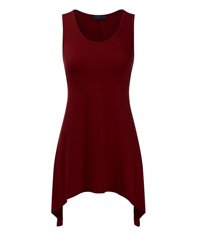 Round Neck Tunic Tank Top With Flared Hem For Womens With Plus Size ...