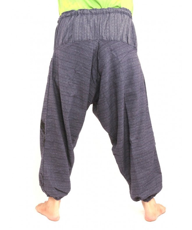 Harem Sarouel Pants With Swirl Print 100% Cotton One Size - Blue ...