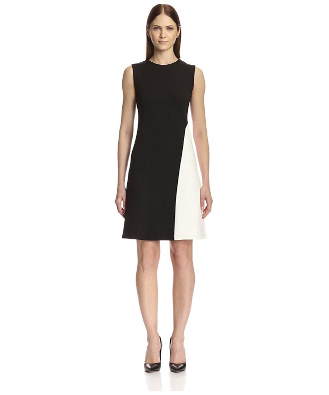 Women's Colorblocked Dress - Black/White - CF120POYLA1