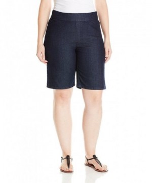 Women's Plus-Size Relaxed Fit Flat Bermuda Short - Dark Shade - CY1242KTF2J