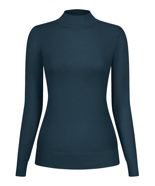 2LUV Womens Blend Stretch Turtleneck