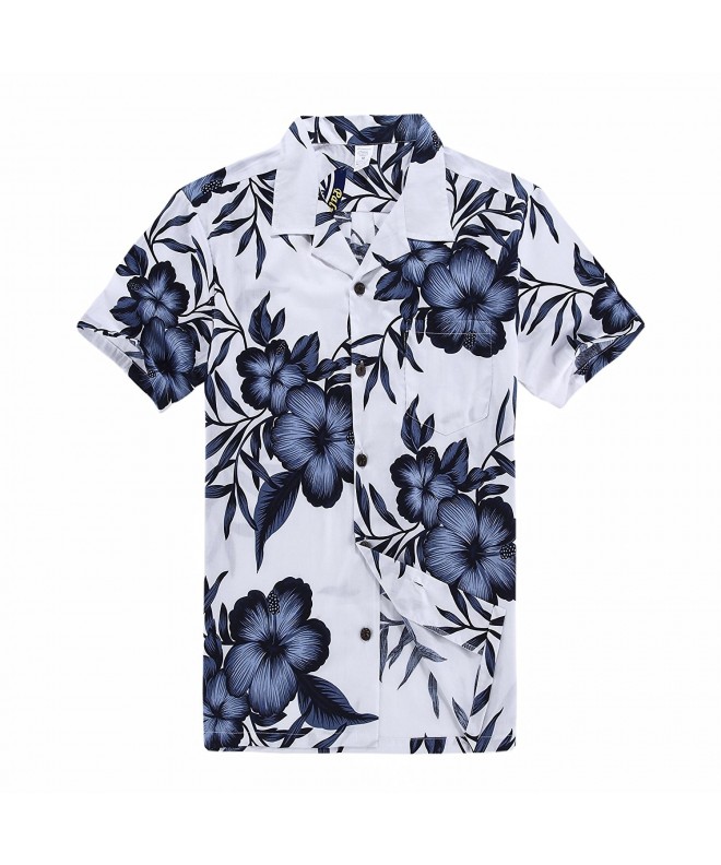 Mens White Wedding Tropical Floral Hawaiian Shirt - C8115S22XZR