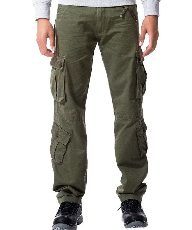 Mens Casual Cargo Trousers Cargo Pants Cotton Military - Soil Army ...