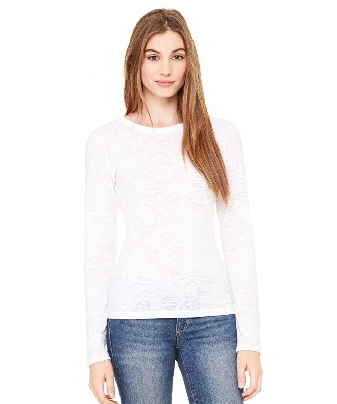 Women's Burnout Long Sleeve Tee - White - C811RHRY539