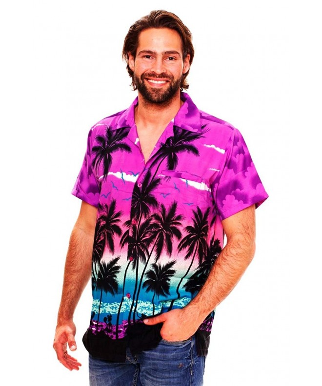 Funky Hawaiian Shirt Beach purple