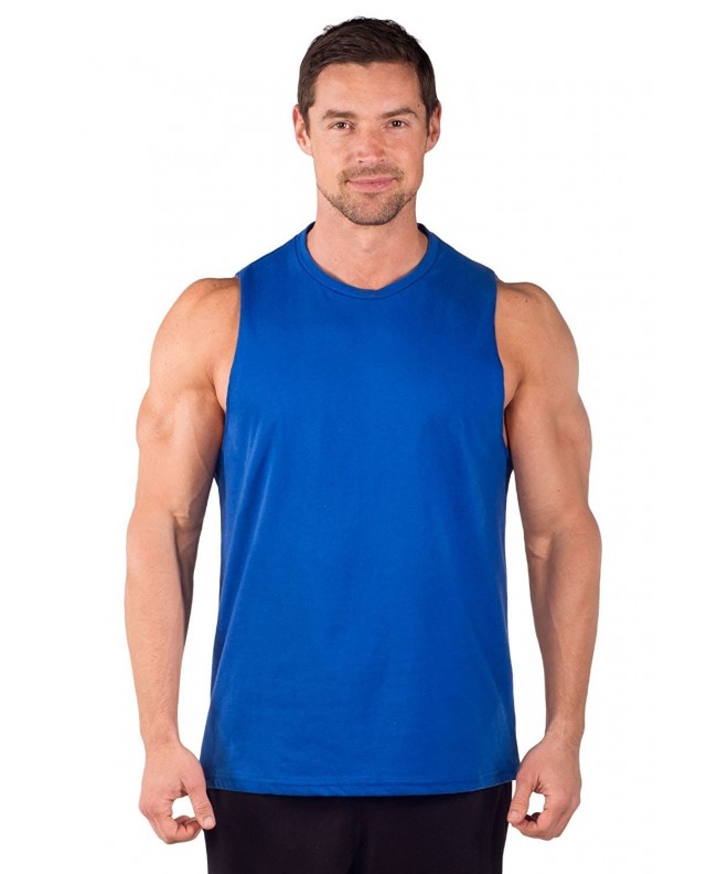 Cut Sleeve Muscle Tee for Men - Made in the USA - Royal - C612HWW2SAJ