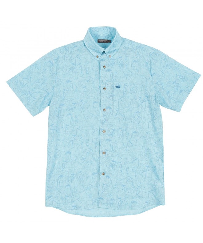 Island Linen Shirt - Men's Short Sleeve- Button Down Shirt - Flamingos ...